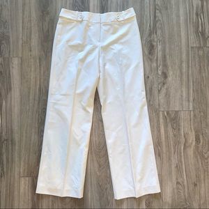 Talbots White Cream Work Trousers